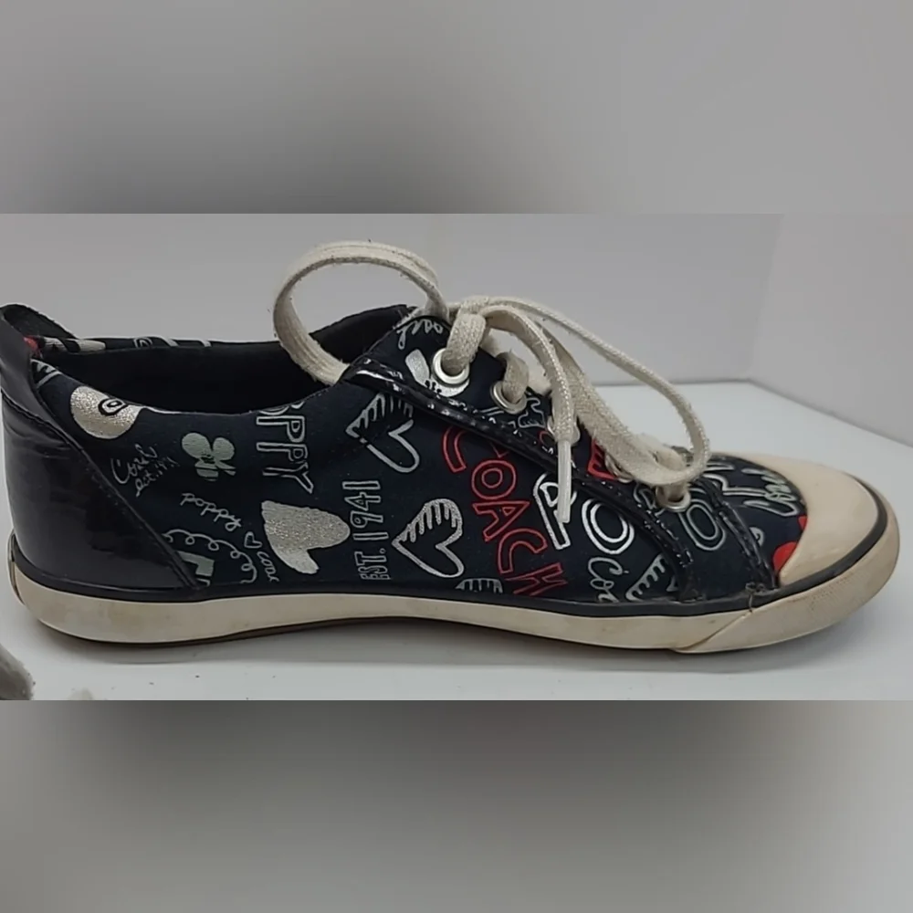 Womens 8B‎ US Coach Barret Poppy Heart Sneakers